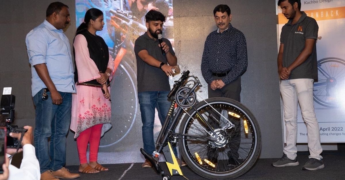 IIT Grads Build Foldable Electric Cycle That Needs Minimum Parking Space