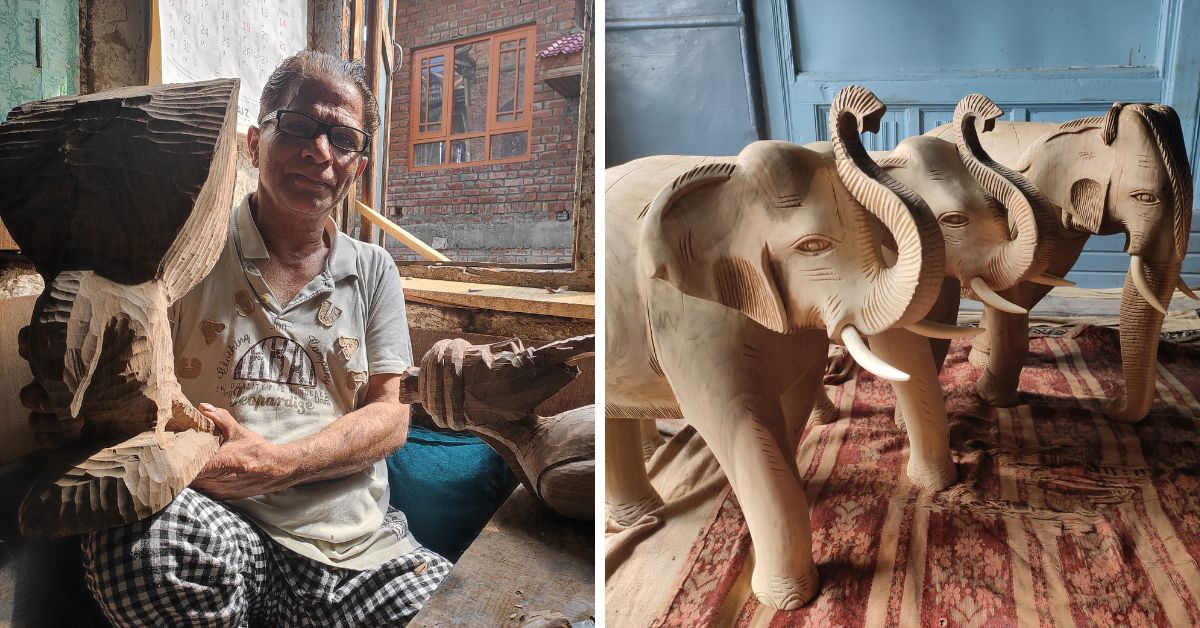 ‘Golden Fingers’: Deaf-Mute Kashmiri Artist Carves Wooden Sculptures Worth Lakhs