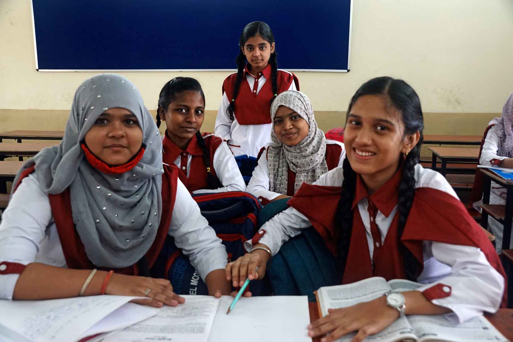 Girls from the Tikiapara district studying at Samaritan mission school  