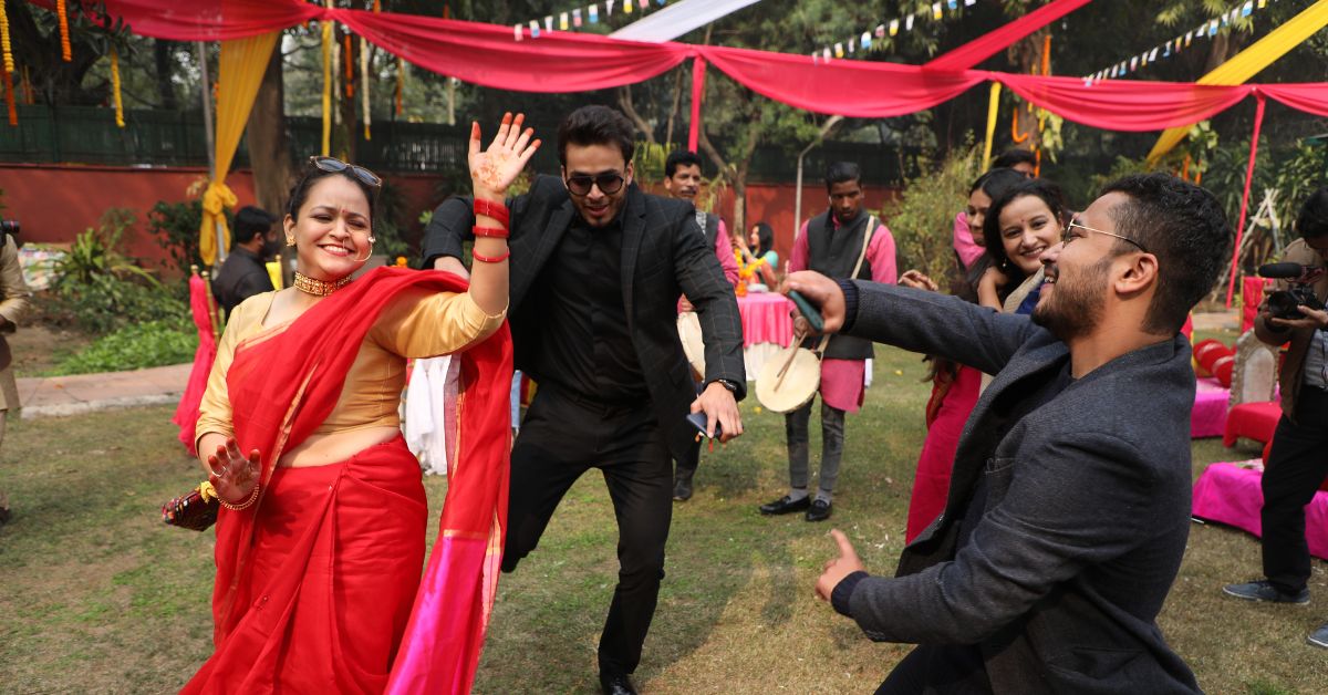 Madhuri dancing at her wedding