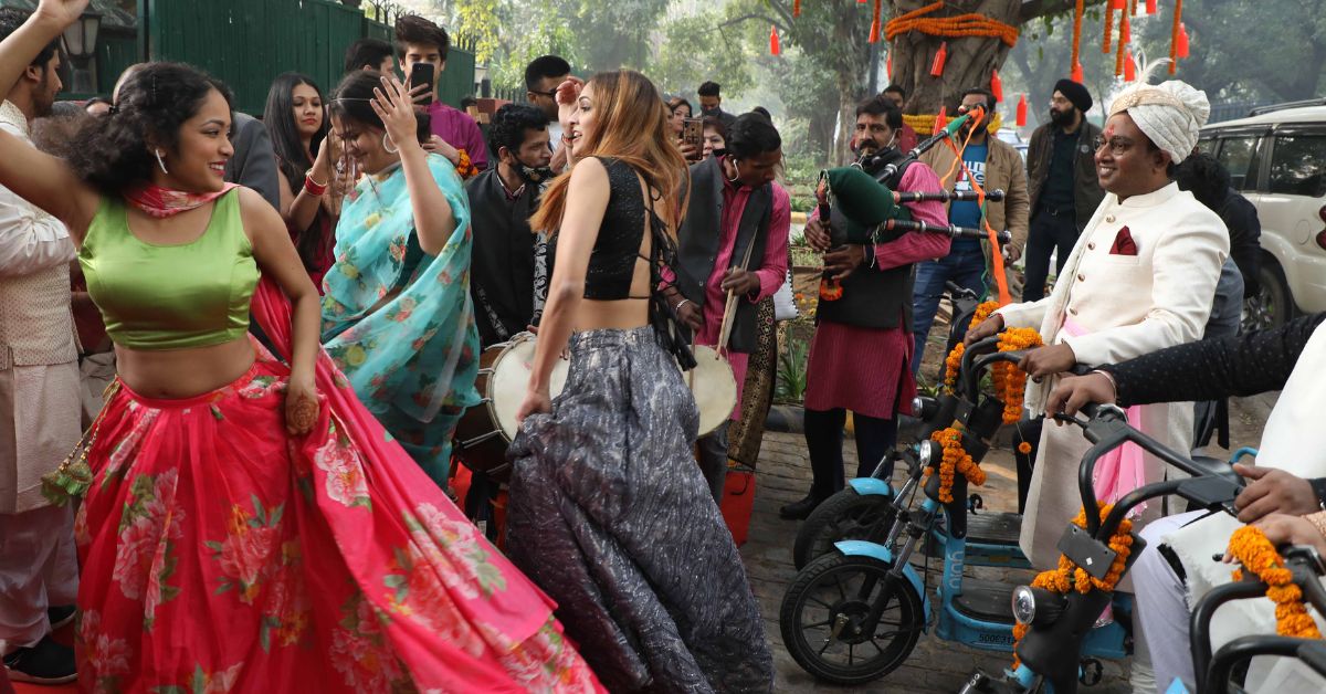 Baraat on e-bikes