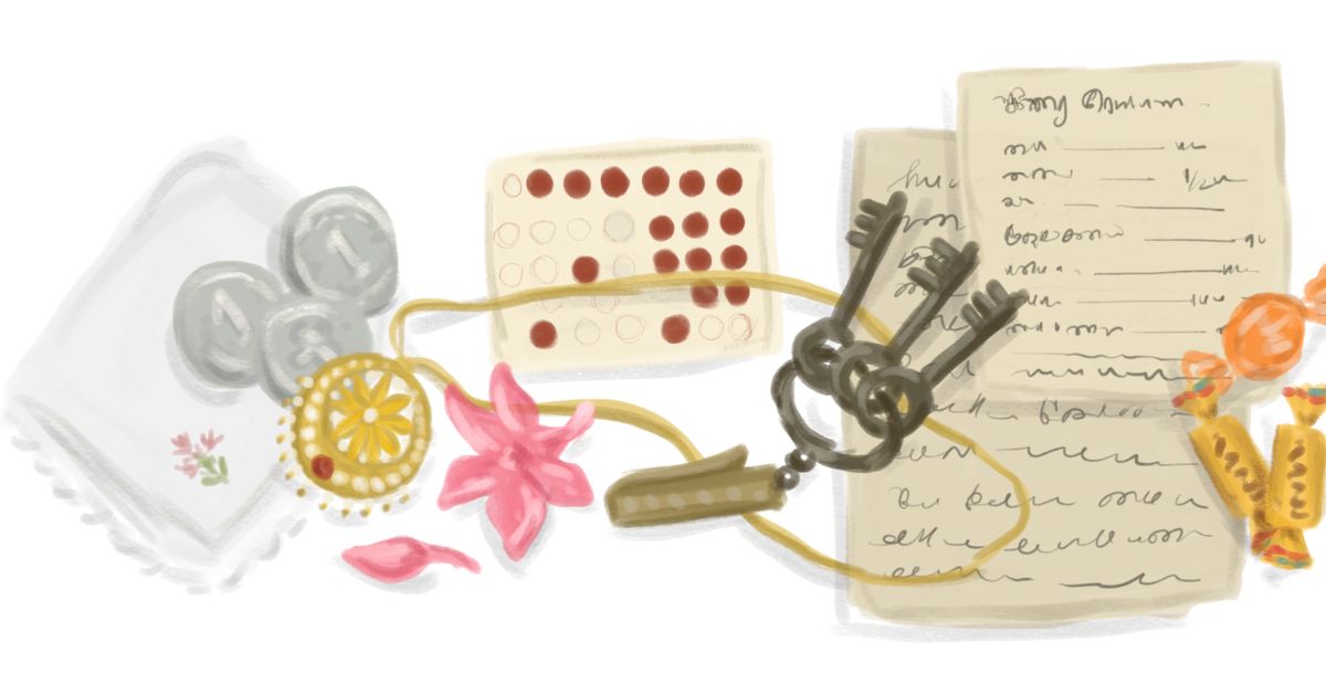 Illustration of items in Paati's petti