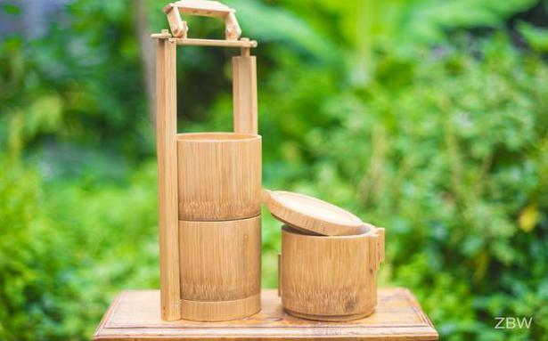 Kotak tiffin bambu 