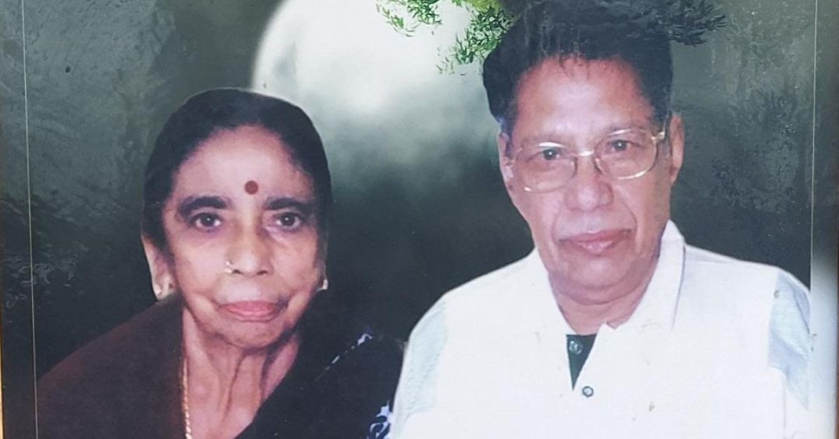 V Mani dan istrinya Saroji.  Foto milik Venkatanathan Raghavachari.