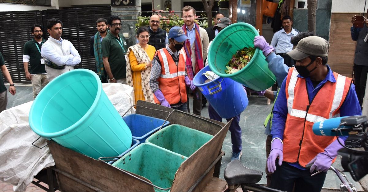 Ruby Makhija overseeing waste segregation