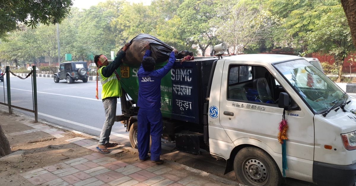 Waste being disposed at the colony