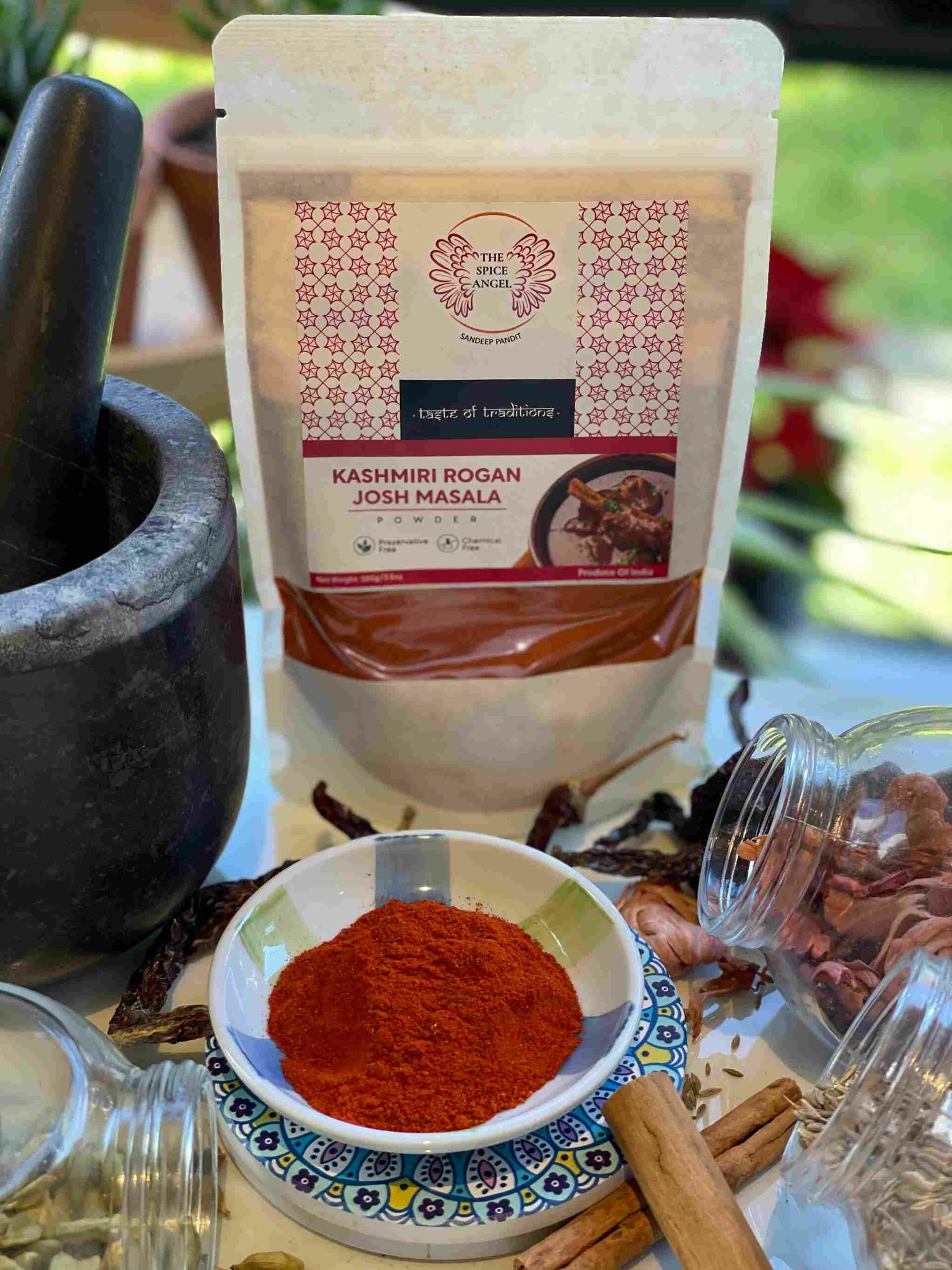 The Spice Angel's products include garam masalas