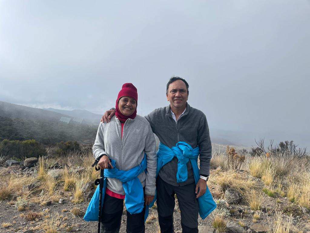 Andhra couple reached Kilimanjaro