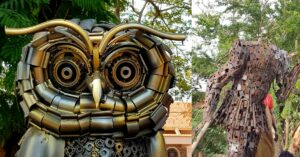 Professor Turns Scrap Cars Into Stunning Sculptures Installed Across India