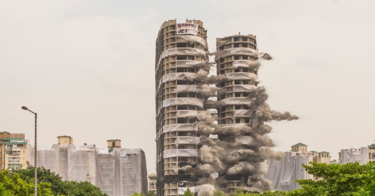 Supertech twin towers being demolished on Sunday