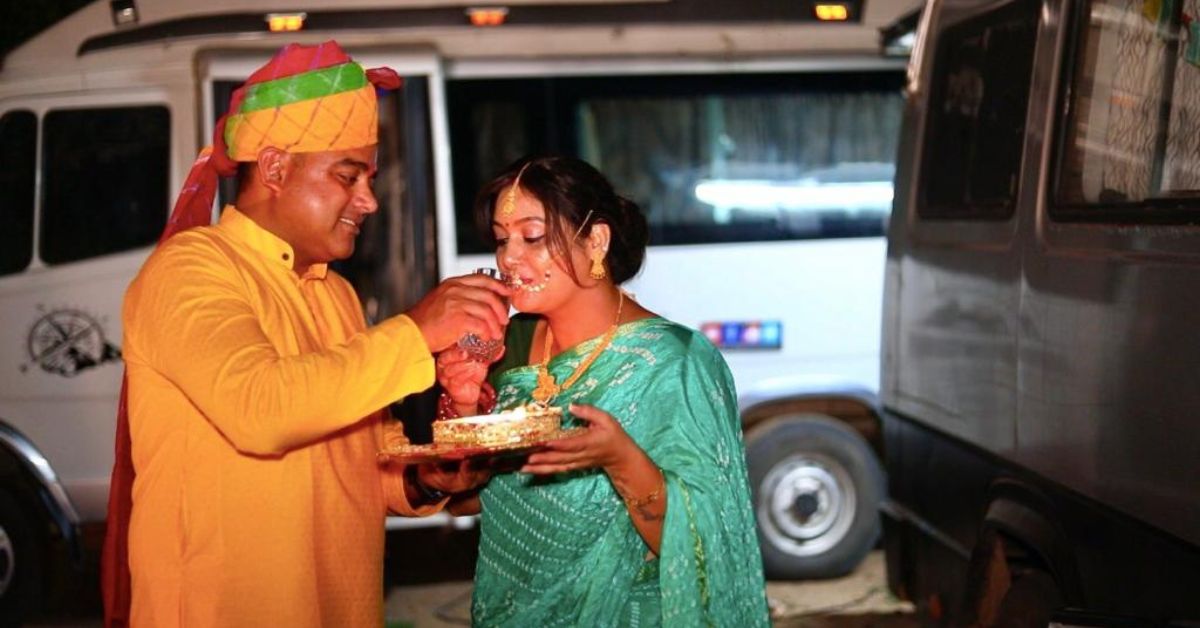 Deepak and Ruchi during one of their caravan trips