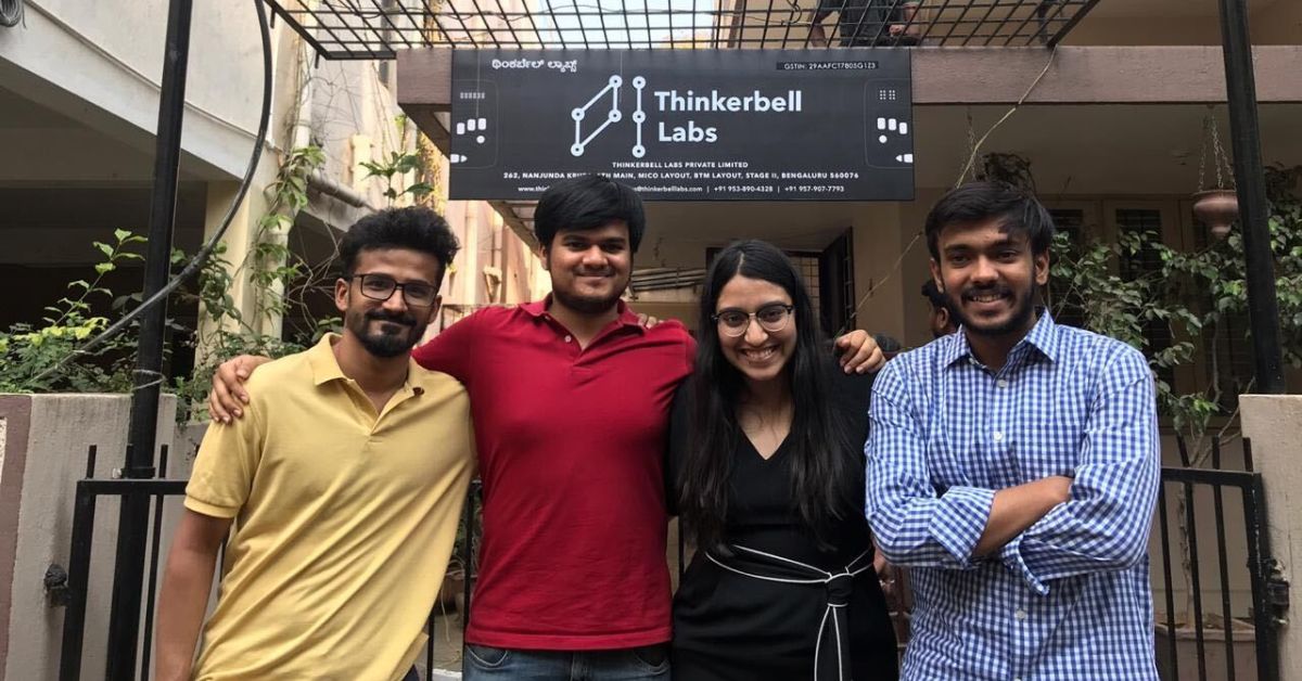 Sanskriti Dawle, Aman Srivastava, Dilip Ramesh, and Saif Shaikh, founders of ed-tech startup Thinkerbell labs