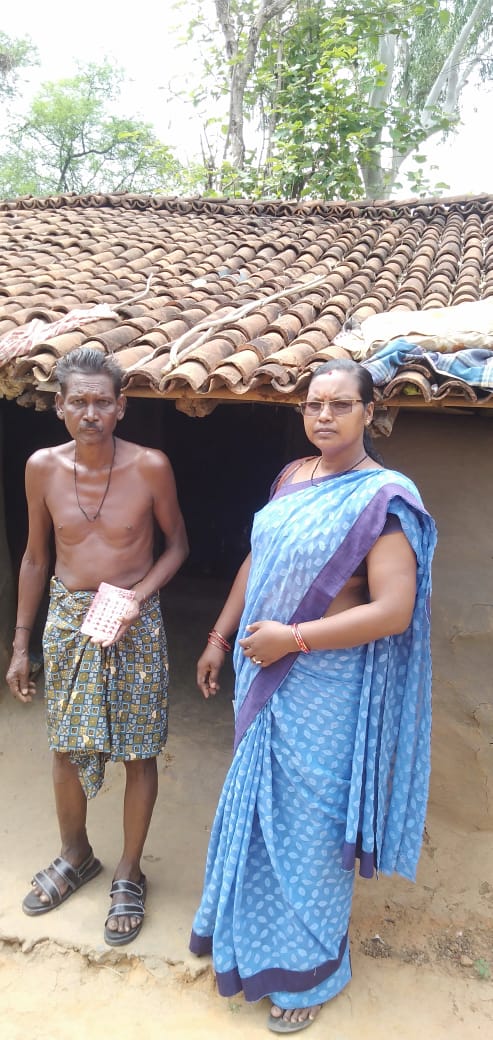 Matilda Kullu with one of the villagers. 