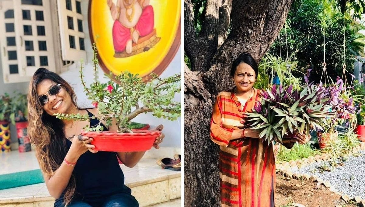 Sureshchandra's wife and daughter