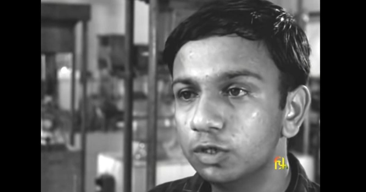a black and white photo of a young shailesh gandhi, indian rti activist and former central information commissioner, in sns sastry's documentary i am 20  