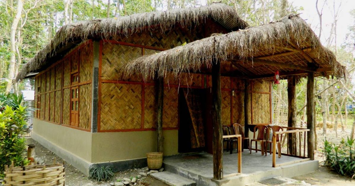 A cottage at Eco Camp, Nameri National Park in Assam.