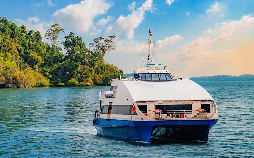 A cruise boat in Andaman and Nicobar.