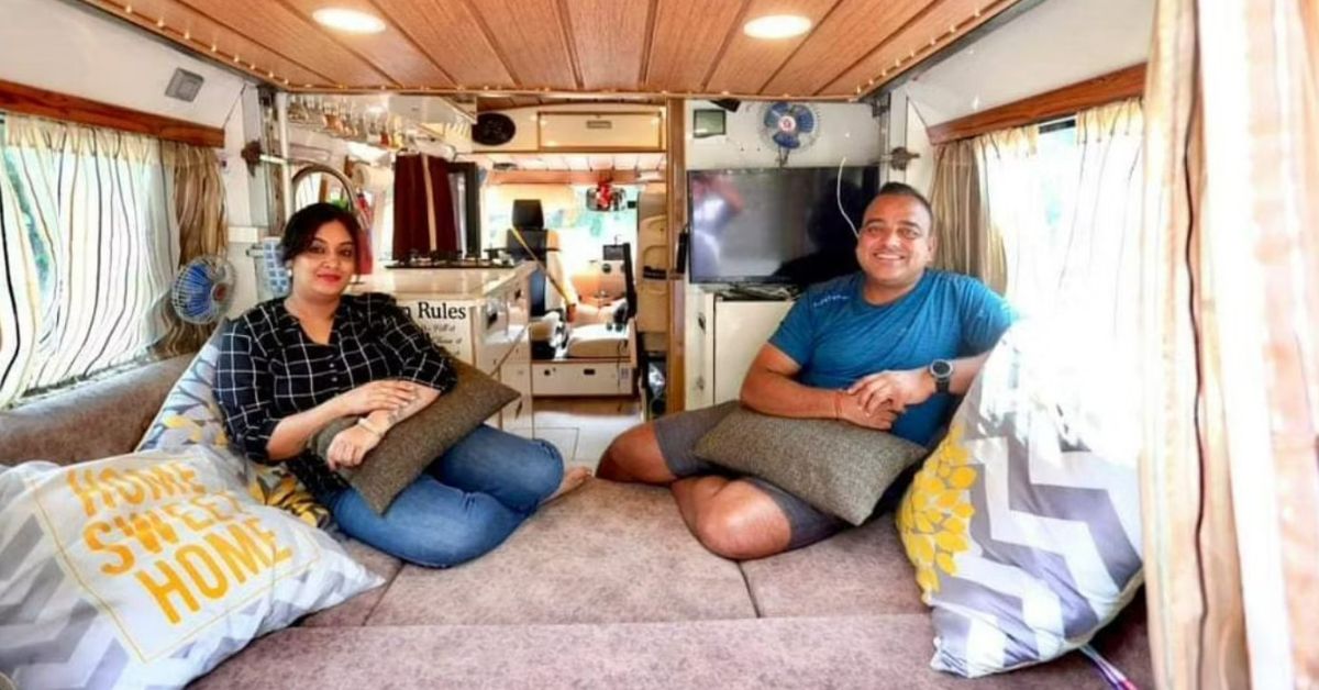 Life on The Go: Couple Converts Van Into Home On Wheels With 2 Kids & 3 Dogs