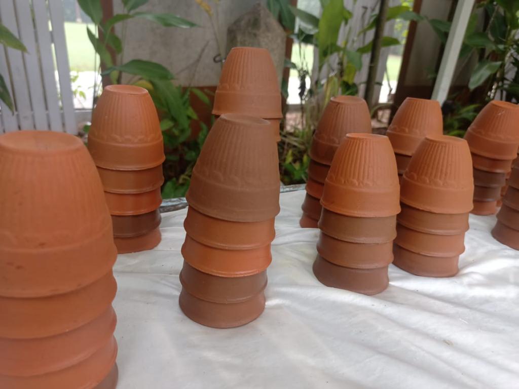 Kulhad cups used at the venue