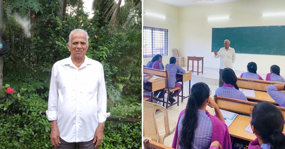 K Narayana Naik taking an orientation class.