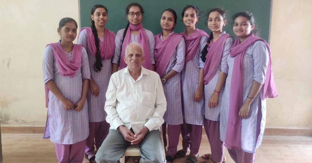 K Narayana Naik with students