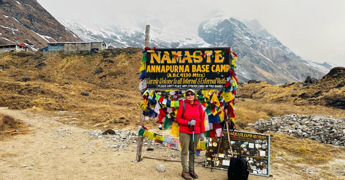 Mala Honnatti at Annapurna base camp