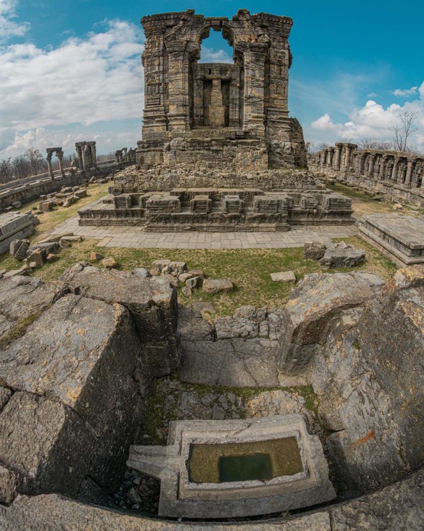 A view of the Martand sun temple in Anantnag.
