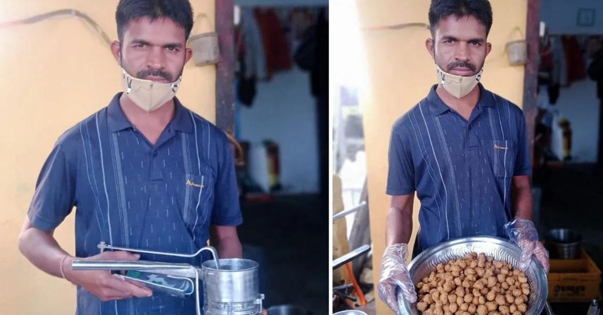 Class 12 Pass Street Vendor Innovates Unique Machine to Make 1 Kg ‘Pakoras’ in 10 Mins