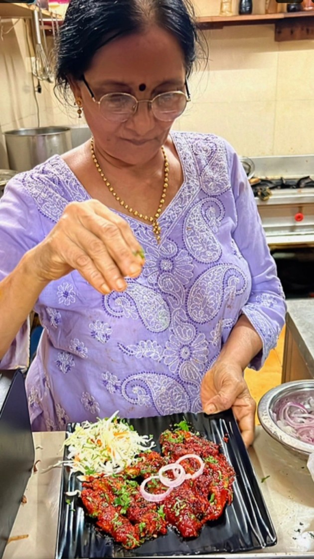 Smita Blaggan busy in her restaurant kitchen. 