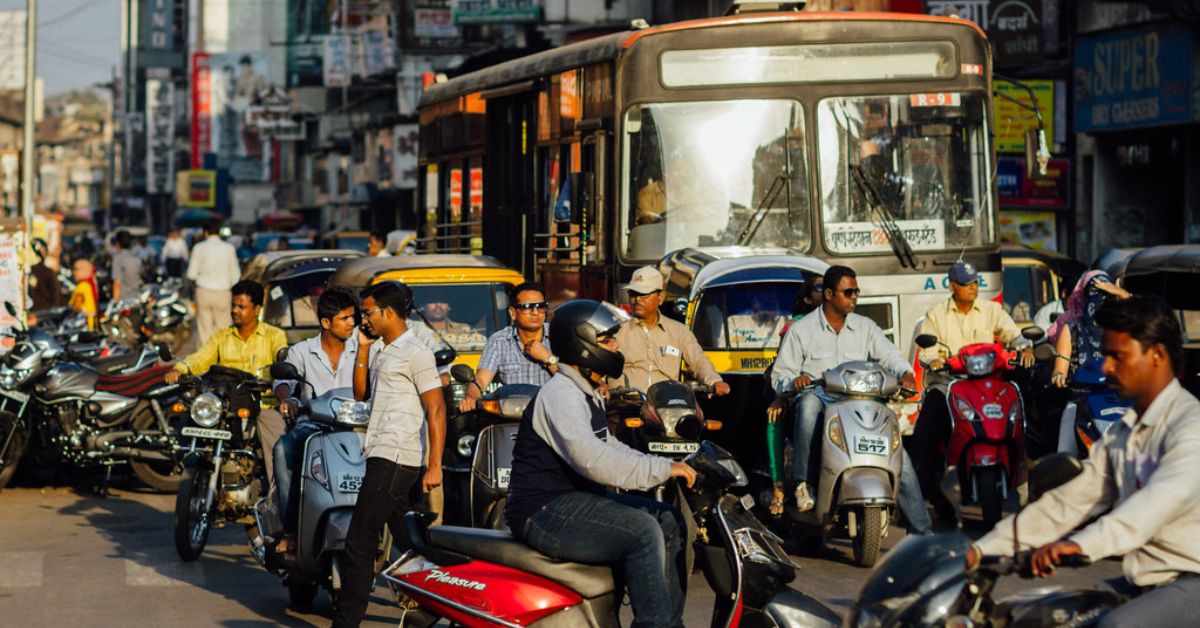 File photo of traffic in India