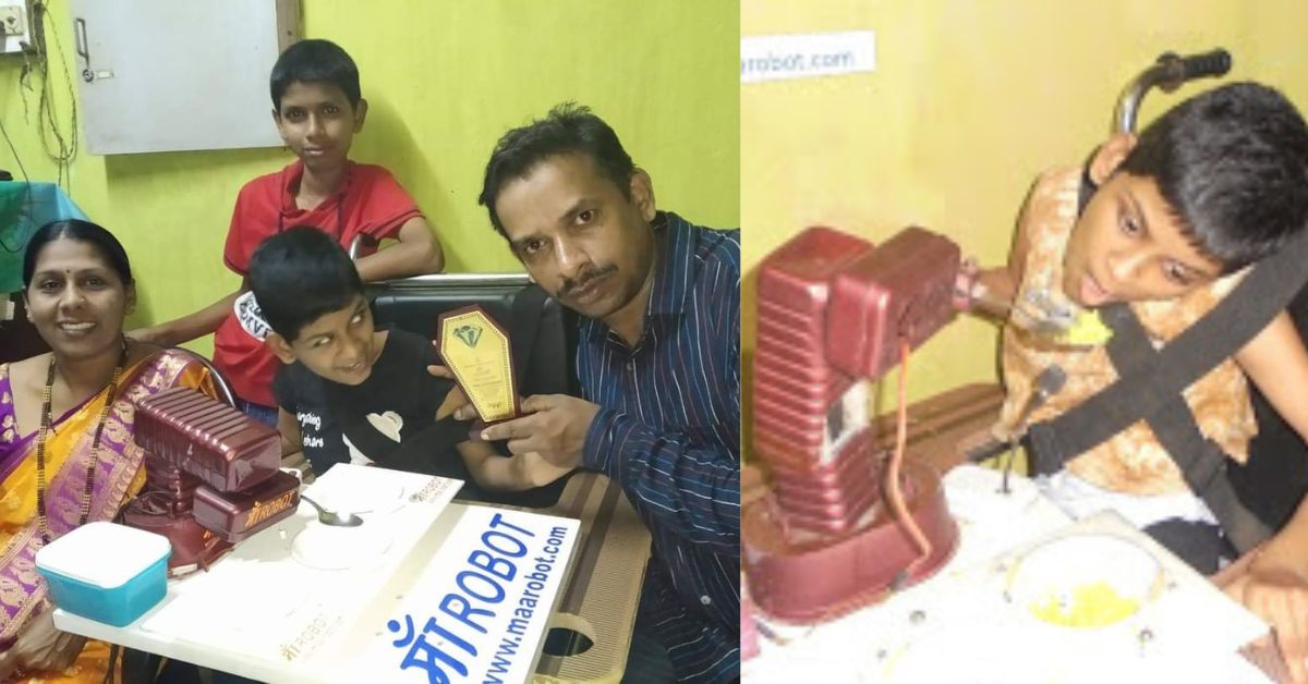 Learnt Online, Father Builds ‘Maarobot’ to Help Disabled Daughter Eat Food Herself