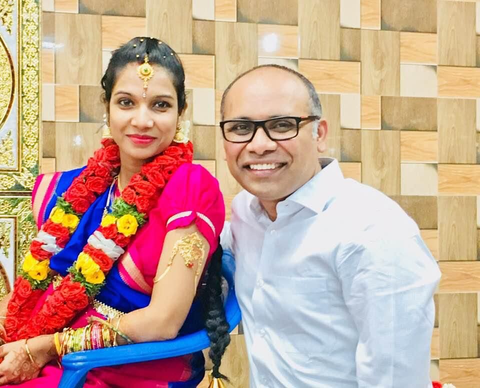 Latha with Sriram, founder of the NalandaWay Foundation. 