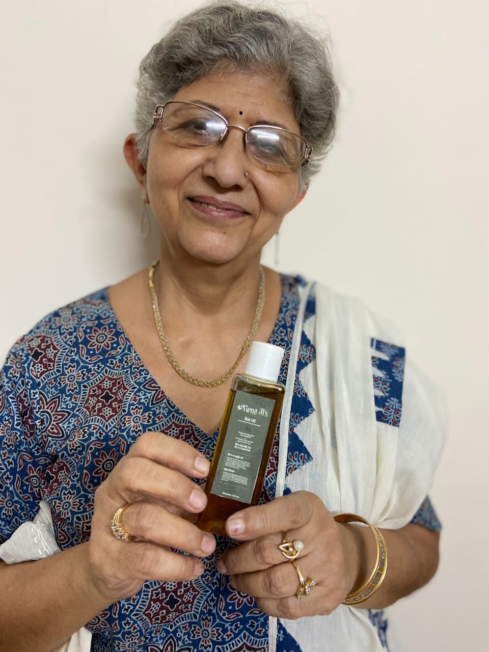 Senior citizen Veena Malhotra, an entrepreneur at 64. 