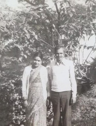 a black and white photo of geologist s b misra and teacher nirmala misra, who started the bharatiya gramin vidyalaya school in a village in uttar pradesh 