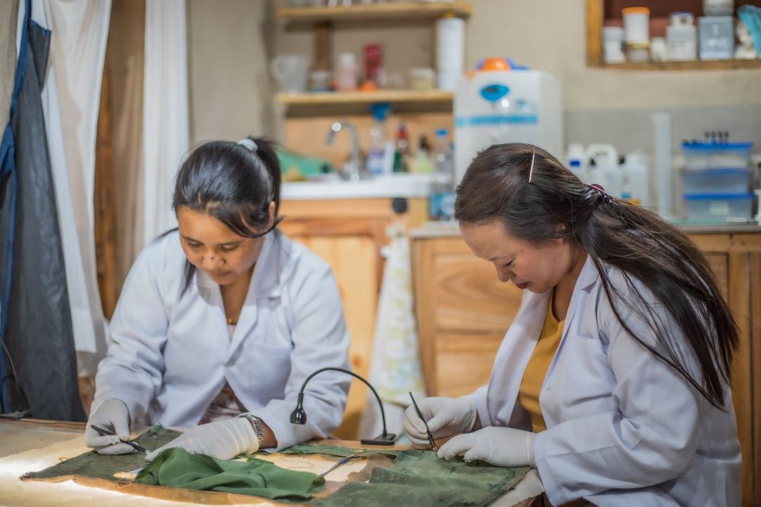 Conserving thangkas is one of the things Shesrig Ladakh does to preserve the region's heritage 