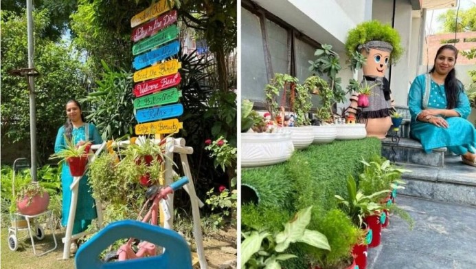 The creative garden full of colours by ruchi in ghaziabad
