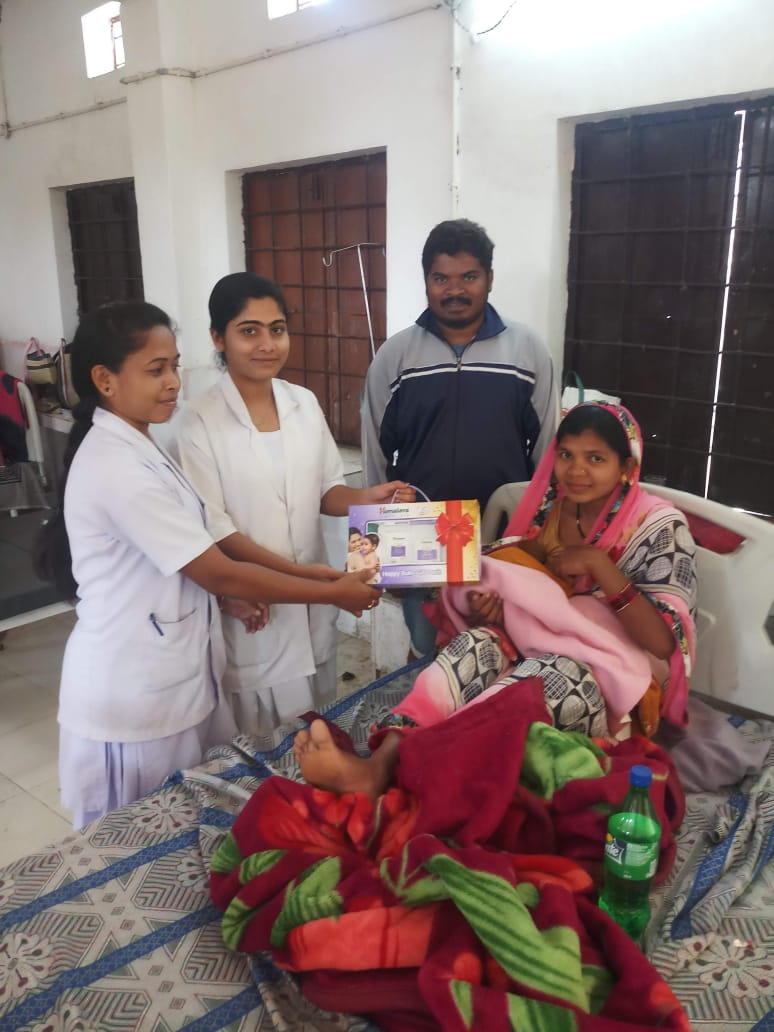 A woman after delivering her baby at the Barsur PHC