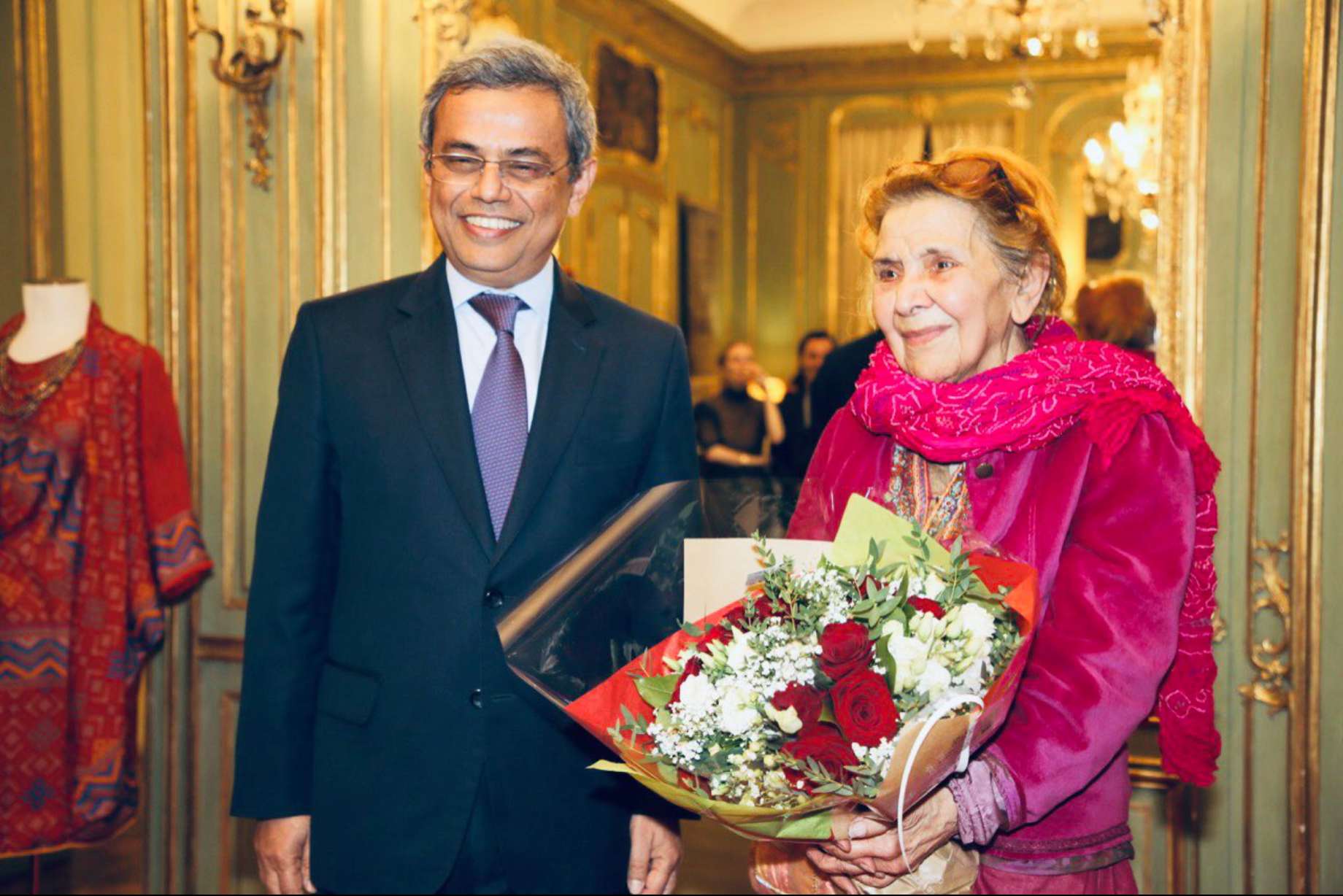 Mohanjeet Grewal with H.E. Mr. Jawed Ashraf India ambassador to France