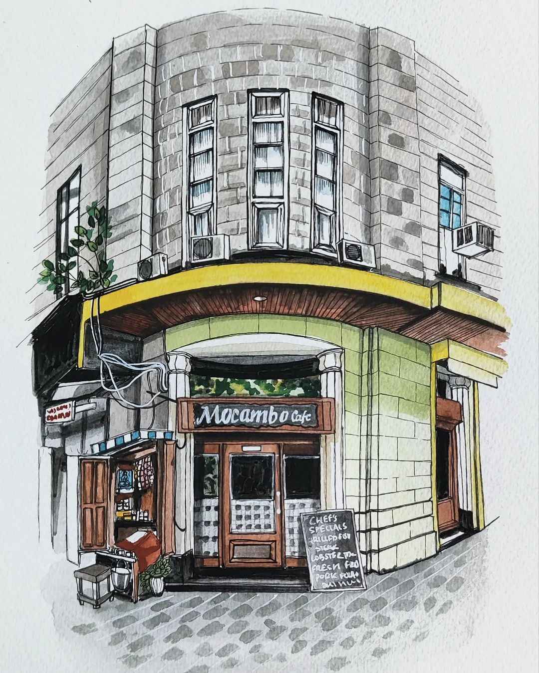 Mocambo Cafe is an Iranian restaurant in Mumbai that serves Parsi food