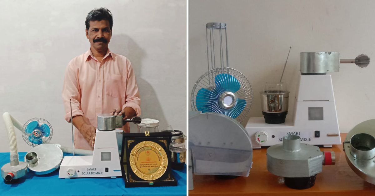 Biju Narayanan with his smart solar DC mixie