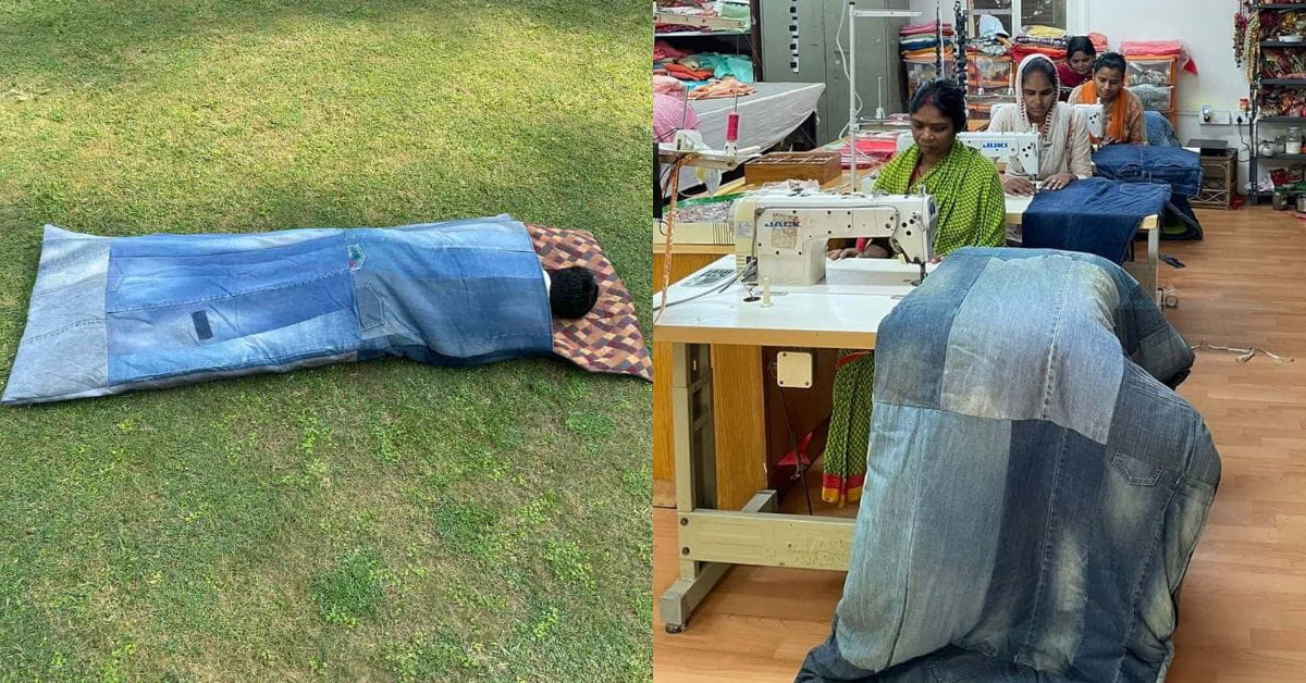16-YO Turns 1400 Pairs of Old Jeans into Sleeping Bags For the Homeless in Delhi