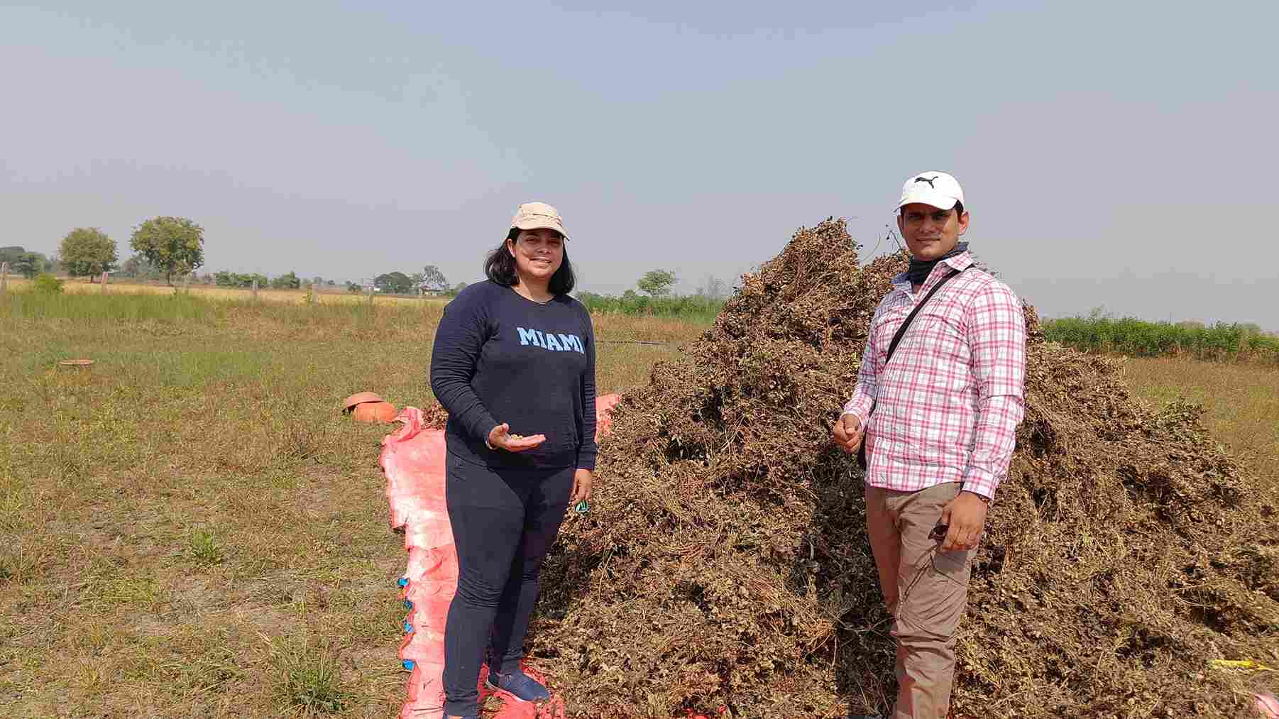Sudhanshu Sharma and Susmita Roy at their organic farm in Bhopal