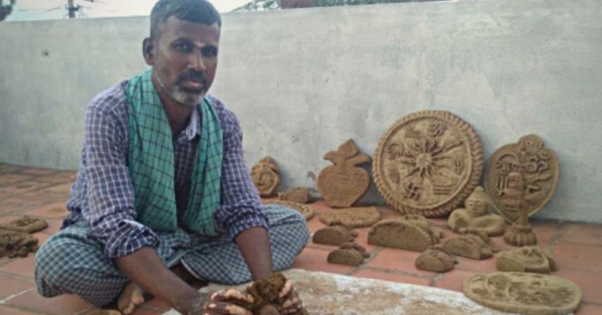 Organic Farmer Uses Cow Dung to Make Recyclable Sculptures & Torans that Can Last 10 Yrs