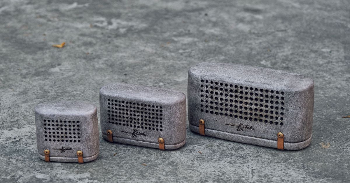 Bluetooth speakers made out of waste paper