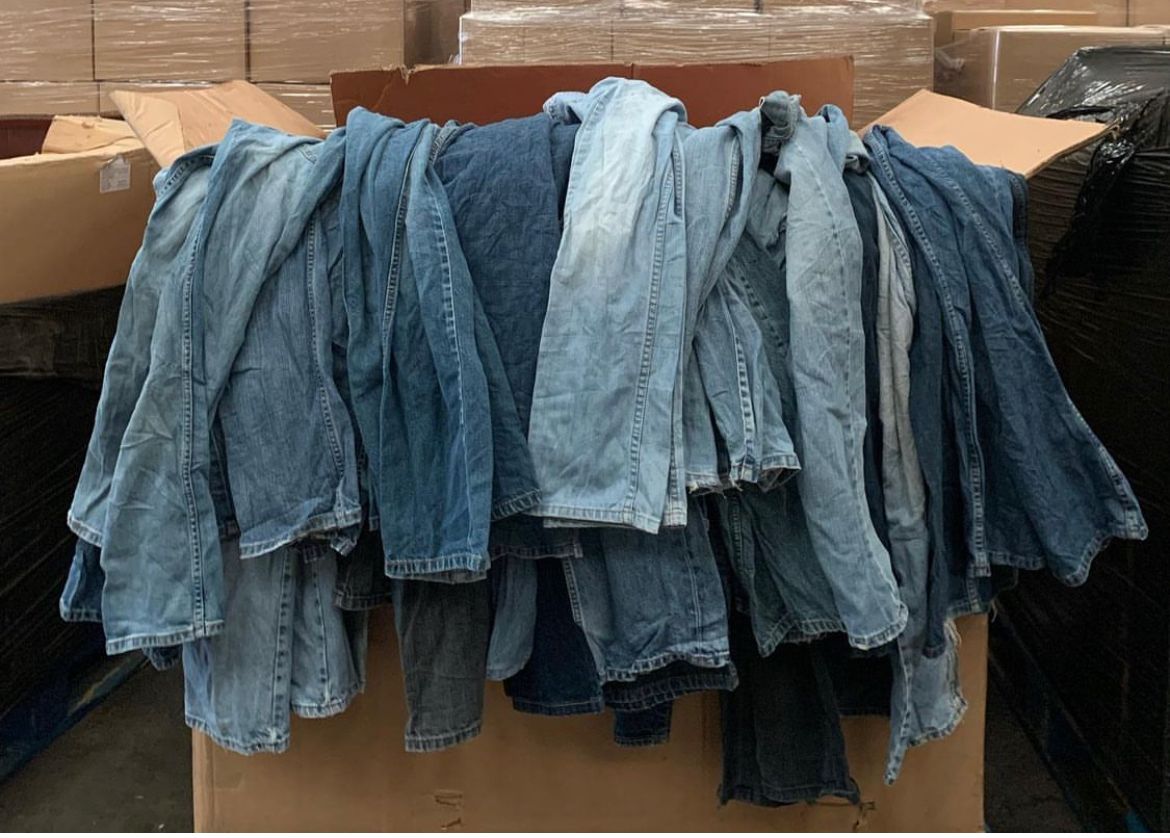 Old jeans collected by Project jeans