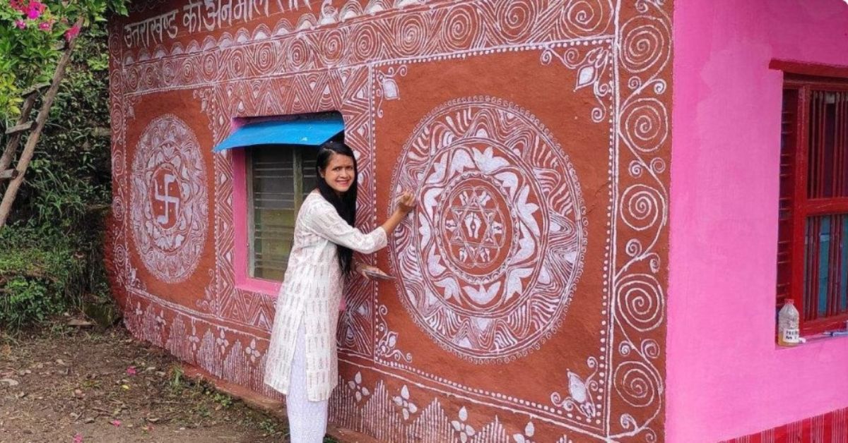 24-YO ‘Aipan Girl’ Revives Ancient Wall Art; Employs 30 Women & Trains 20,000 Children