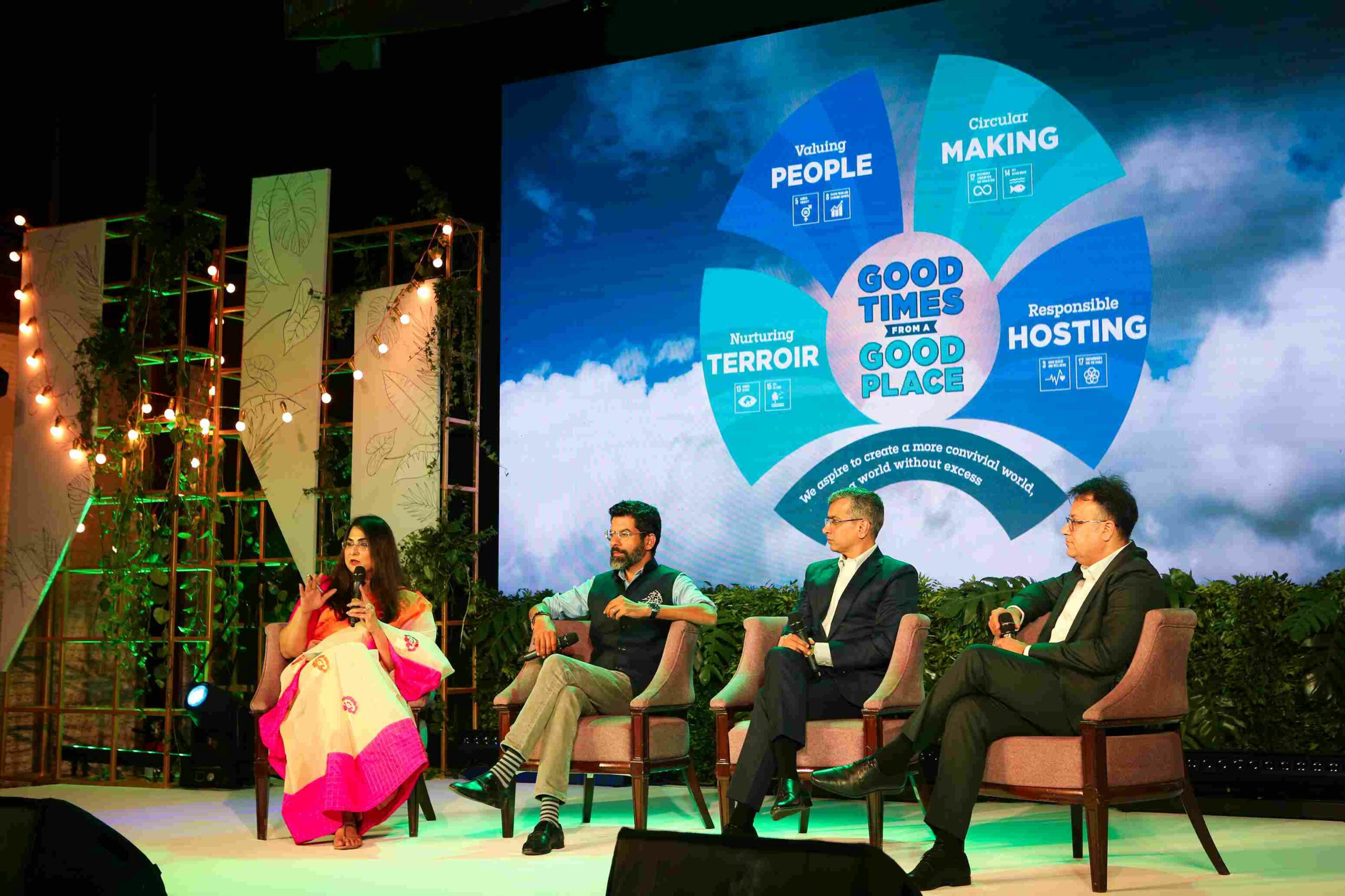 The panel of leaders of Pernod Ricard India detailing the steps of the mono carton elimination, Picture credits: Pernod Ricard India