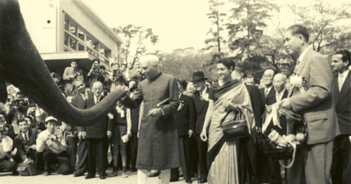 Nehru sent an elephant named Indira to Japan