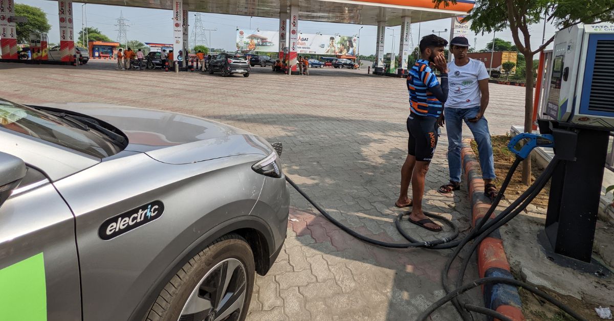 Charging an Electric SUV