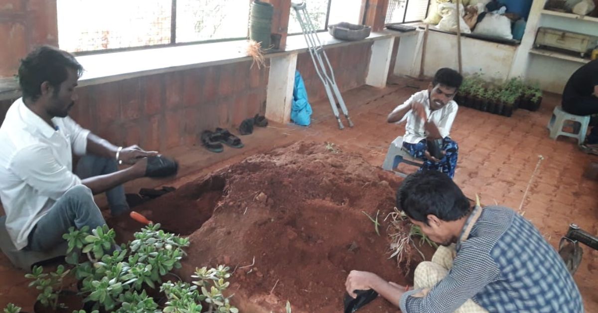 The organisation trains people with disabilities in horticulture.